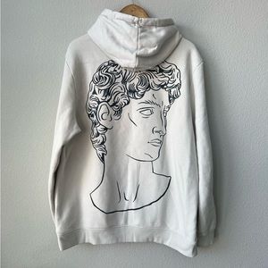 Neutral Hoodie with Art Designs Beige